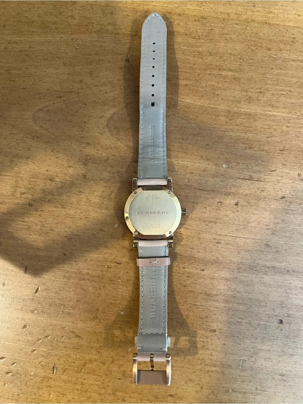 Burberry Rose Gold Watch with Blush Leather Strap
